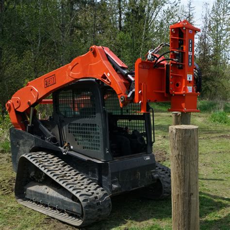 skid steer post driver youtube|skid steer mounted post drivers.